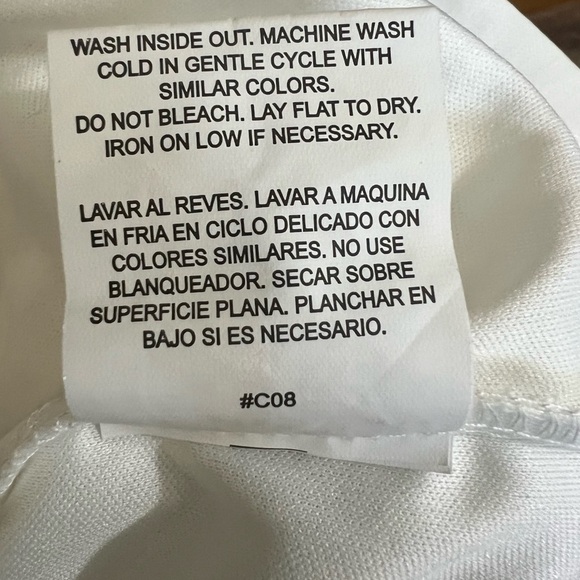 Lily Rose adorable white lace dress with liner and Pom poms, size M,27” long - Picture 8 of 8